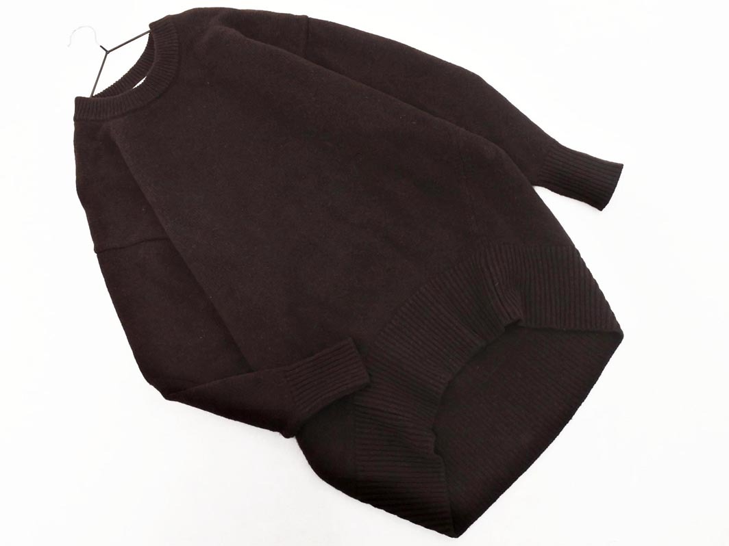 ADAM ET ROPE’ アダムエロペ ウール100% チュニック ニット セーター sizeF/茶 ◇■ ☆ fjc0 レディース拍卖