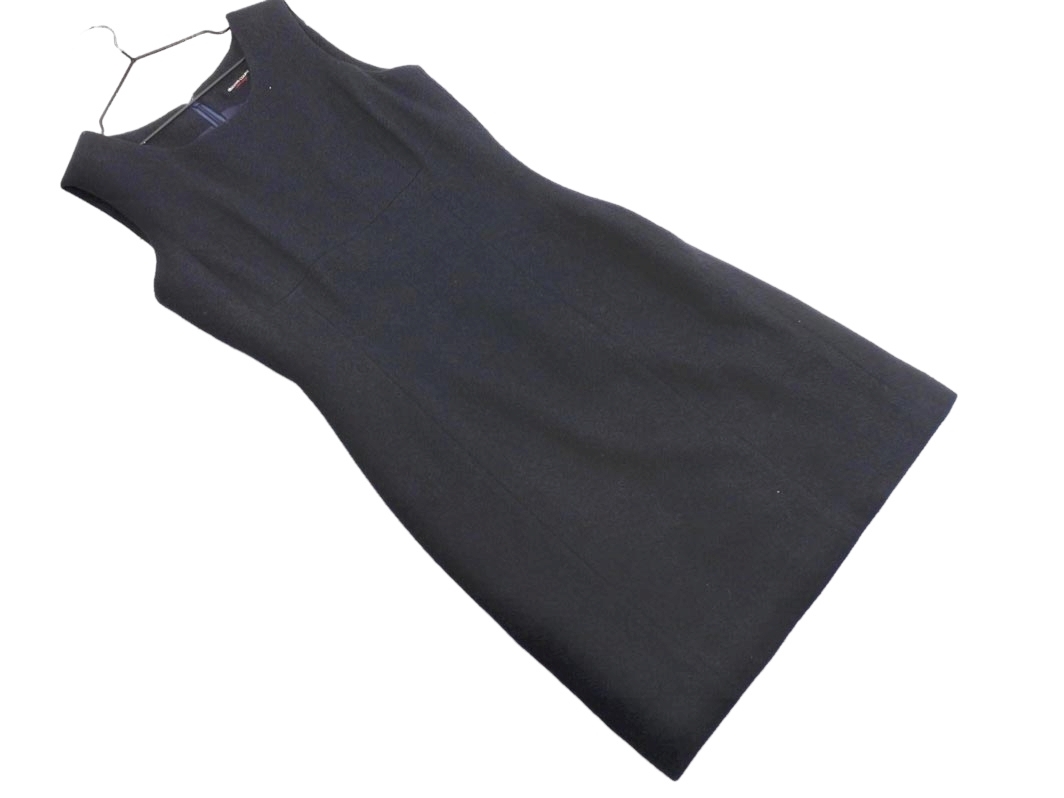 QUEENS COURT クイーンズコート ウール混 ノースリーブ ワンピース size2/紺 ◇■ ☆ fjc1 レディース拍卖