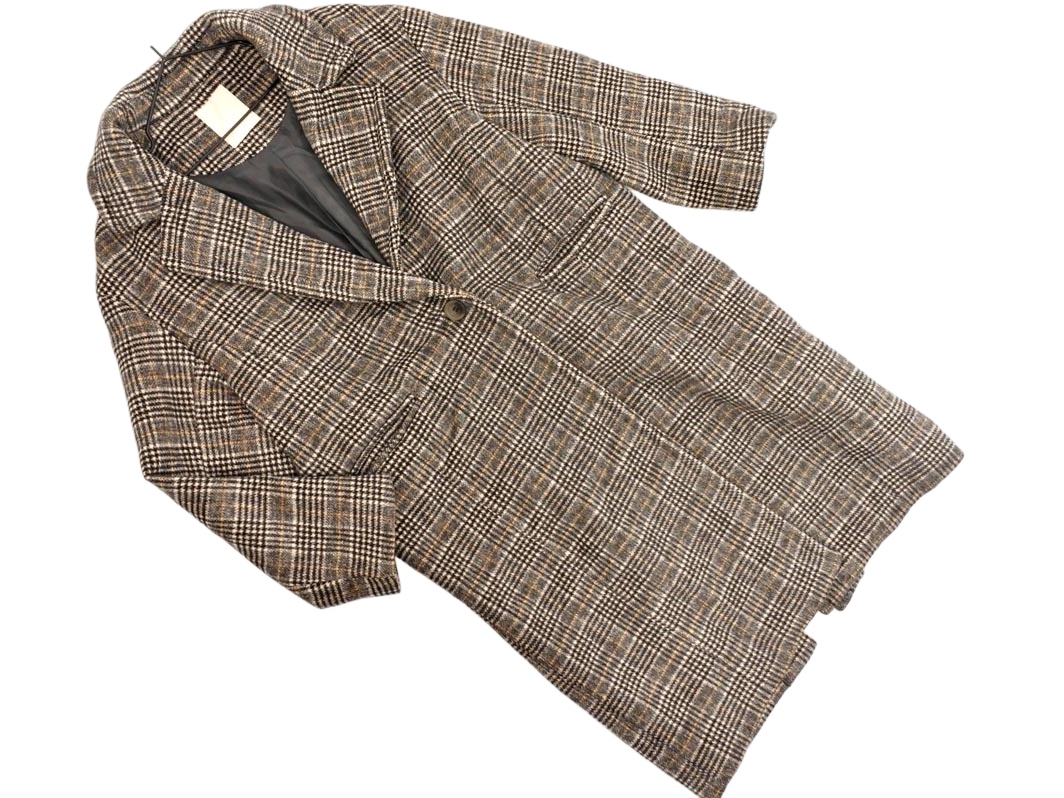 FREE’S MART フリーズマート ウール混 グレンチェック チェスター コート sizeS/グレー ◇■ ☆ fjc2 レディース拍卖