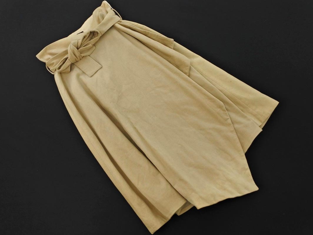 新品 FREE’S MART フリーズマート コーデュロイ ウエストリボン付き 巻き ラップ スカート sizeM/ベージュ ◇■ ☆ fjc4 レディース拍卖