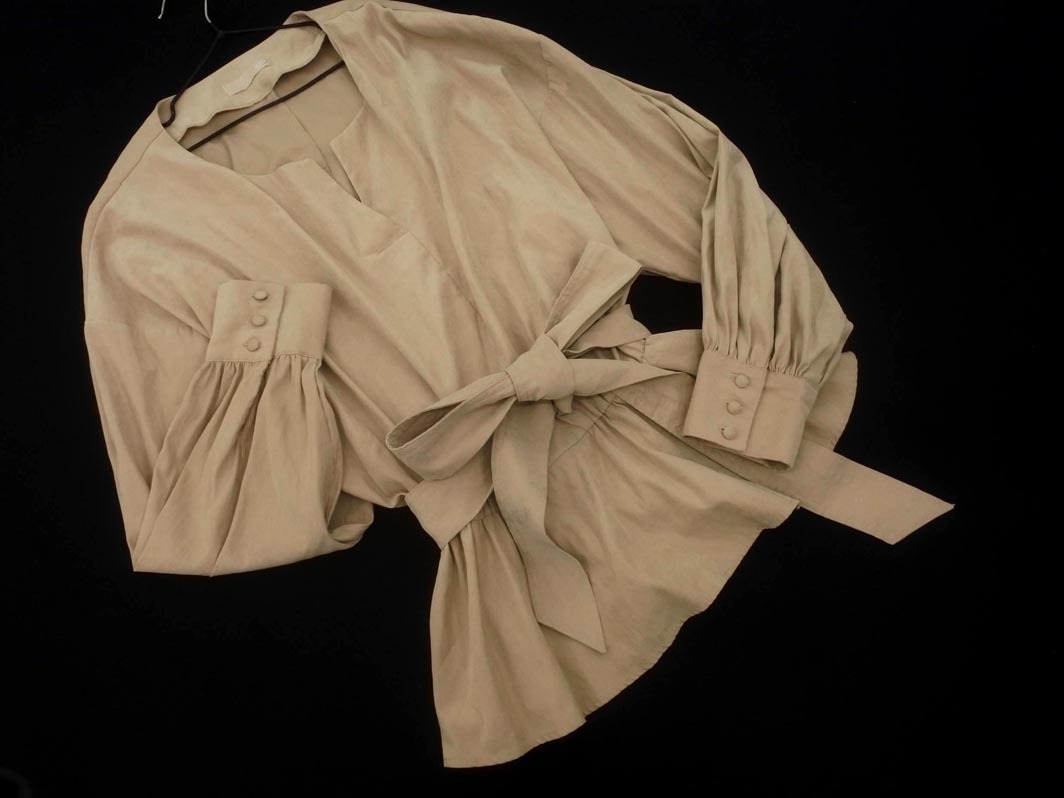 FREE’S MART フリーズマート ペプラム ウエストリボン付き プルオーバー シャツ sizeFR/ベージュ ◇■ ☆ fjc3 レディース拍卖