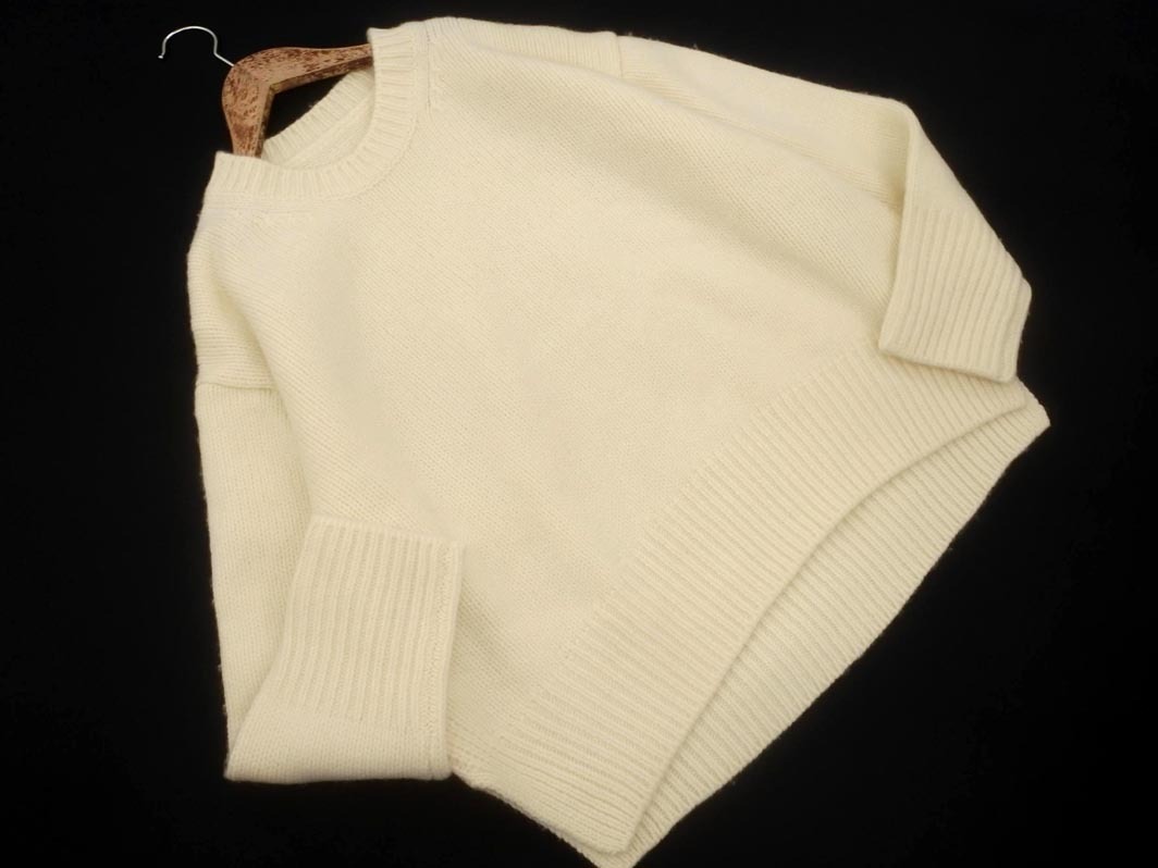 ROPE ロペ ウール100% ワイド幅 ニット セーター size38/オフホワイト ◇■ ☆ fjc3 レディース拍卖