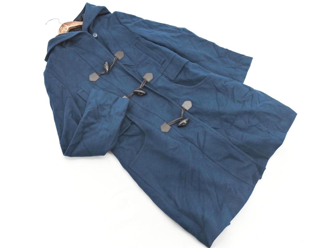 AMACA アマカ ウール混 中綿 ダッフル コート size40/青 ◇■ ☆ fjc7 レディース拍卖