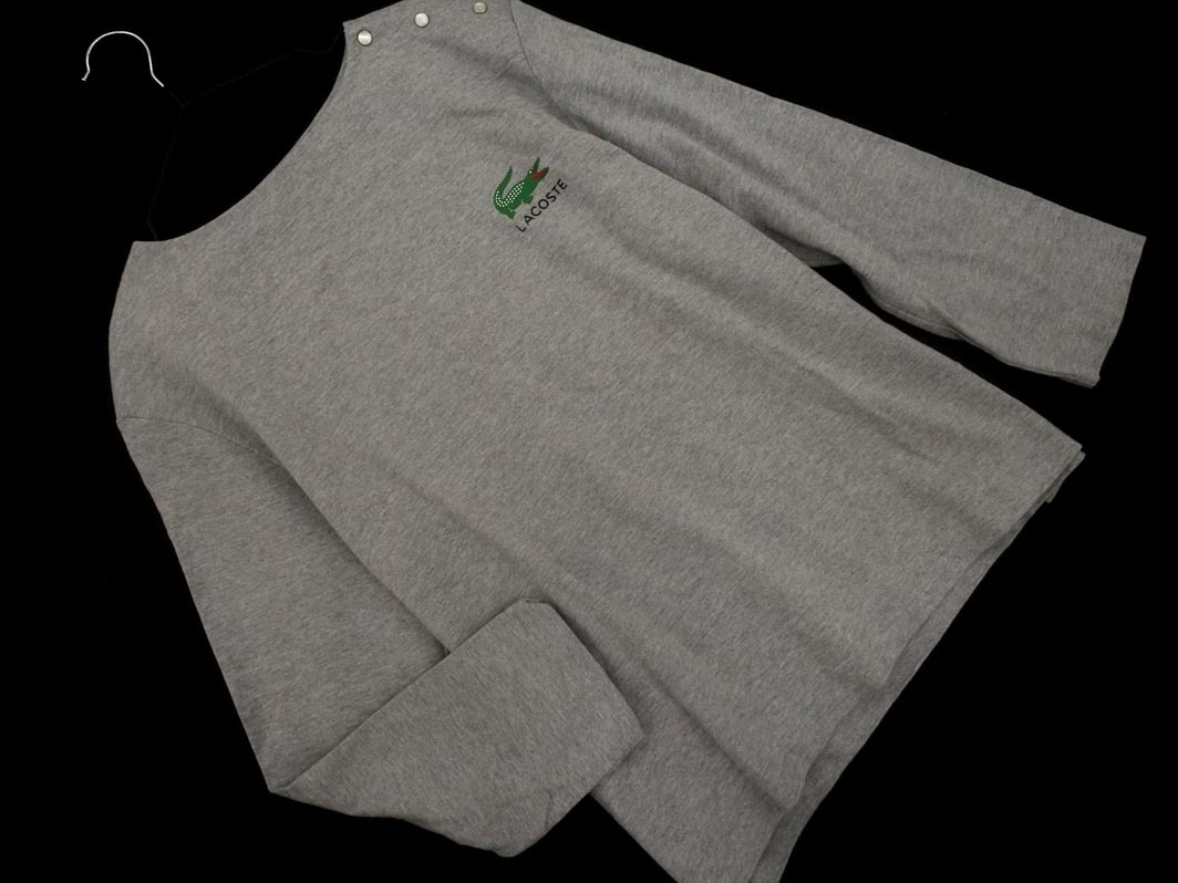 LACOSTE ラコステ プリント カットソー size36/グレー ◇■ ☆ fjc9 レディース拍卖