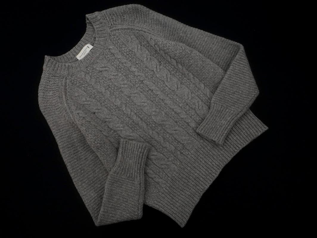 MACKINTOSH LONDON マッキントッシュロンドン ウール混 ケーブル編み ニット セーター size38/グレー ◇■ ☆ fjc1 レディース拍卖