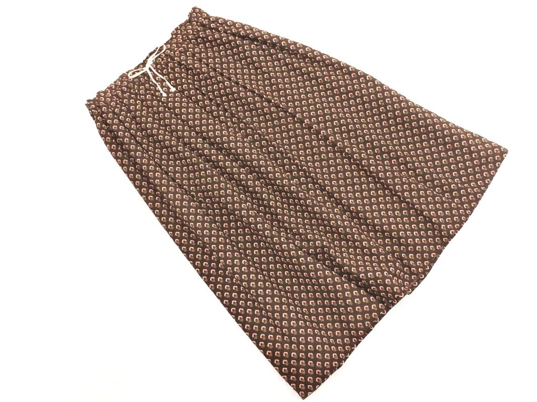 DO!FAMILY ドゥファミリィ 花柄 ロング スカート sizeM/ダークブラウン ◇■ ☆ fjd1 レディース拍卖