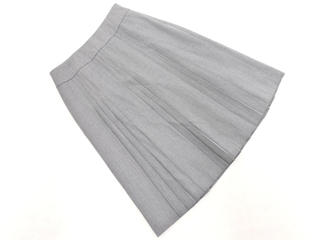 ネコポスOK COMME CA DU MODE コム サ デ モード ウール100% タック スカート size9/グレー ◇■ ☆ fjd1 レディース拍卖