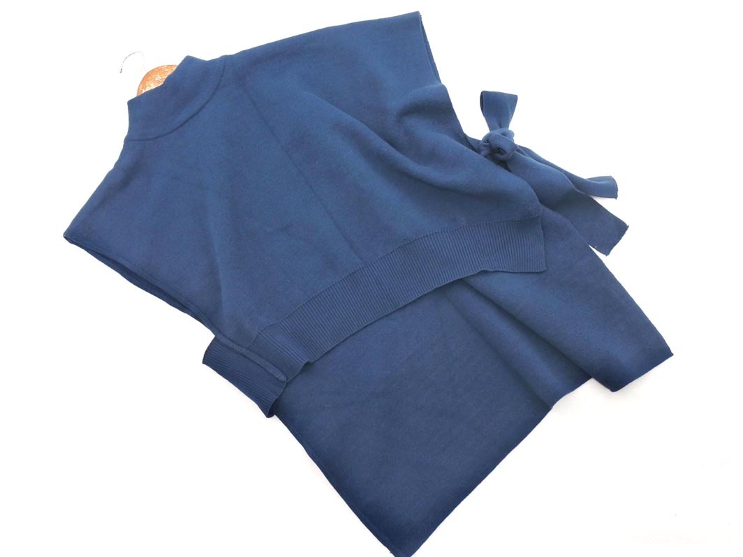 MURUA ムルーア ハイネック ニット ベスト sizeF/紺 ◇■ ☆ fjd1 レディース拍卖