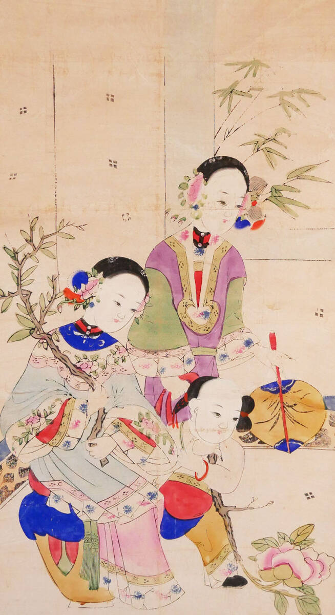 【真作】掛軸『 蘇州版画 大判 』古画 古文書 中国唐物唐画 2拍卖