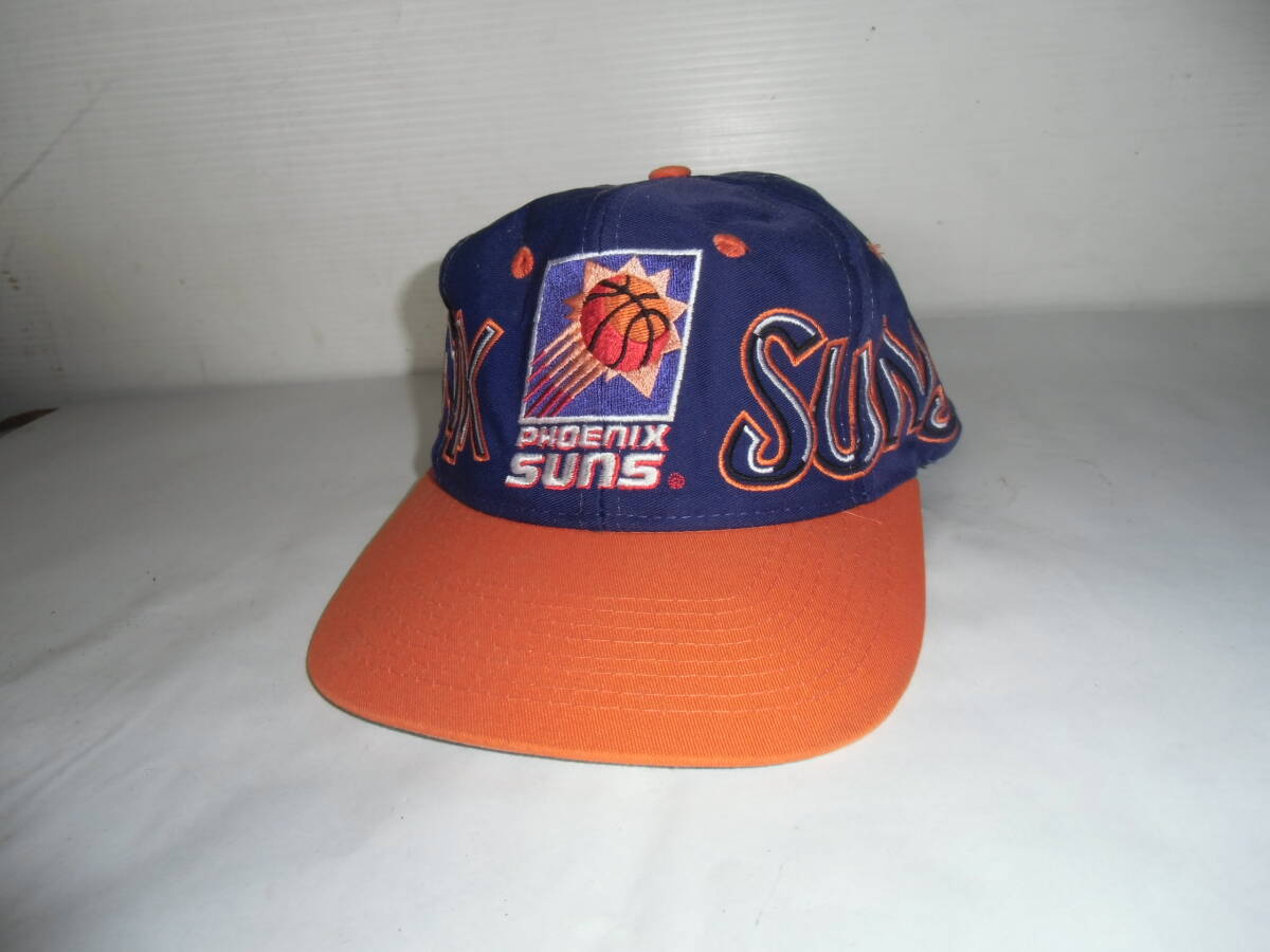 再■ こ-941 フェニックス サンズ 帽子 NBA バスケ Gキャップ 中古 ヴィンテージ 当時物 約寸縦19cm 幅26cm 奥19cm 重さ100g 拍卖