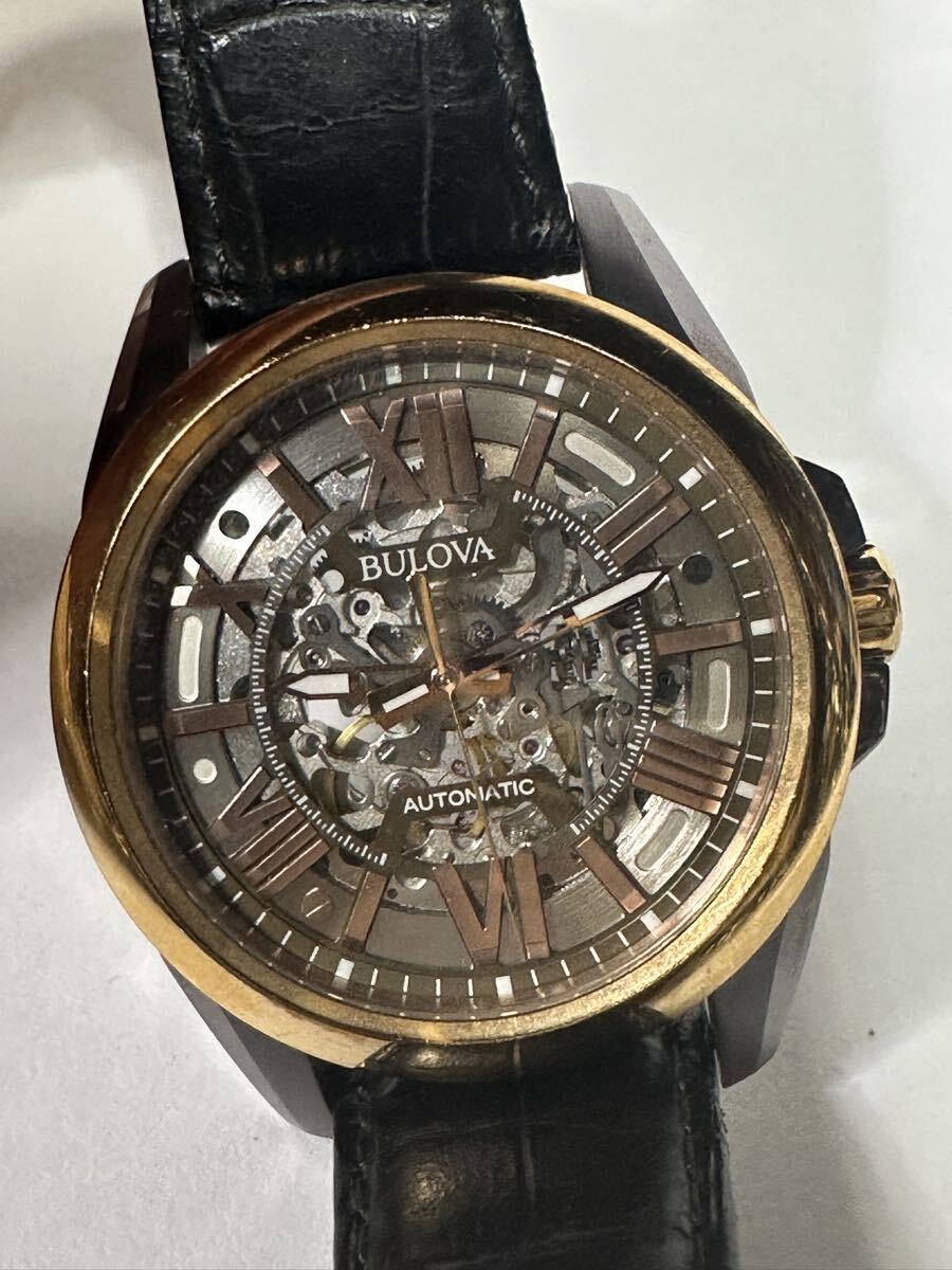 ブローバ BULOVA オートマチック 検 自動巻き 腕時計 スケルトン 稼働品 裏スケ アナログ拍卖