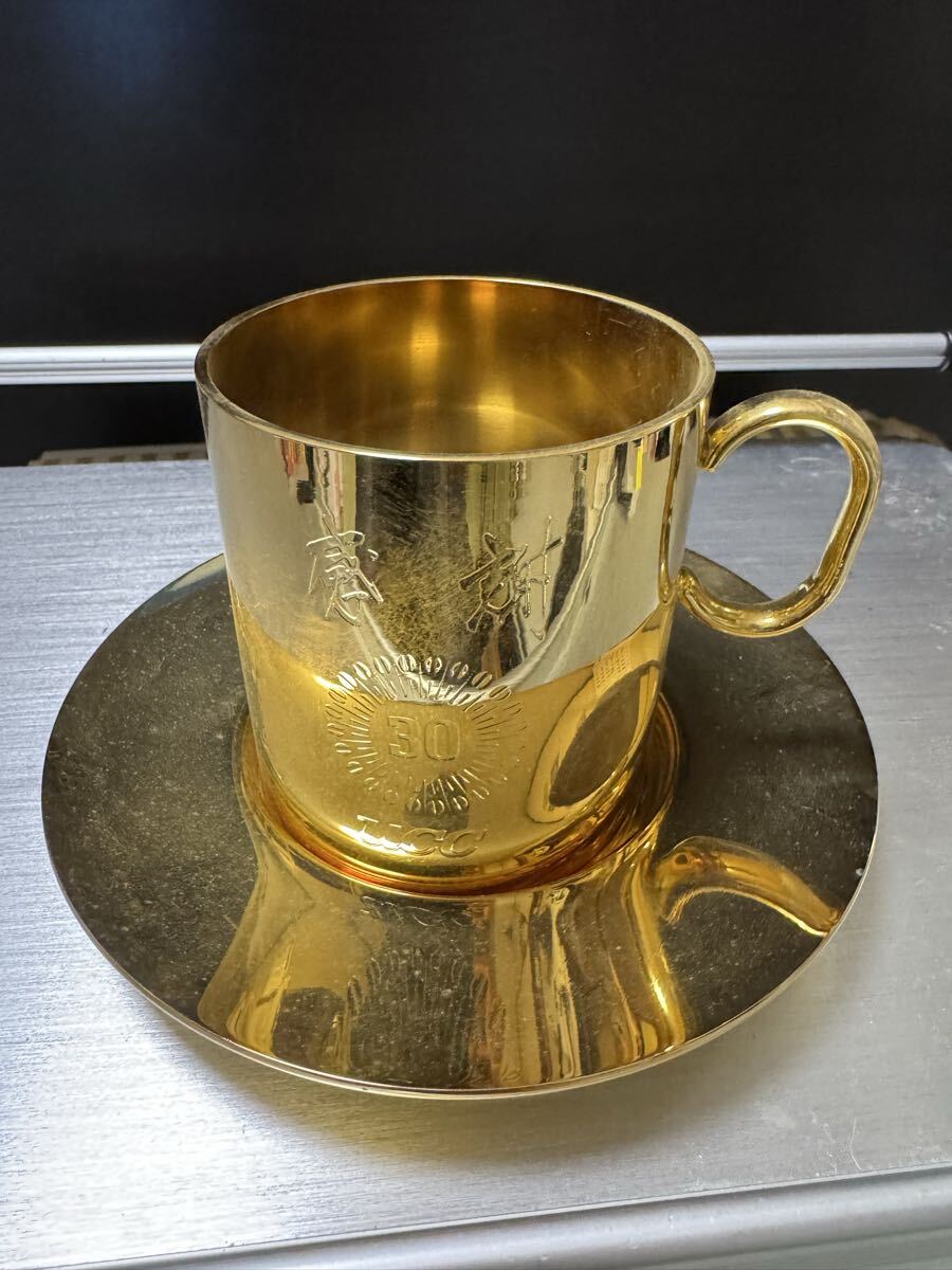UCC 上島珈琲カップ アンティーク ゴールド拍卖