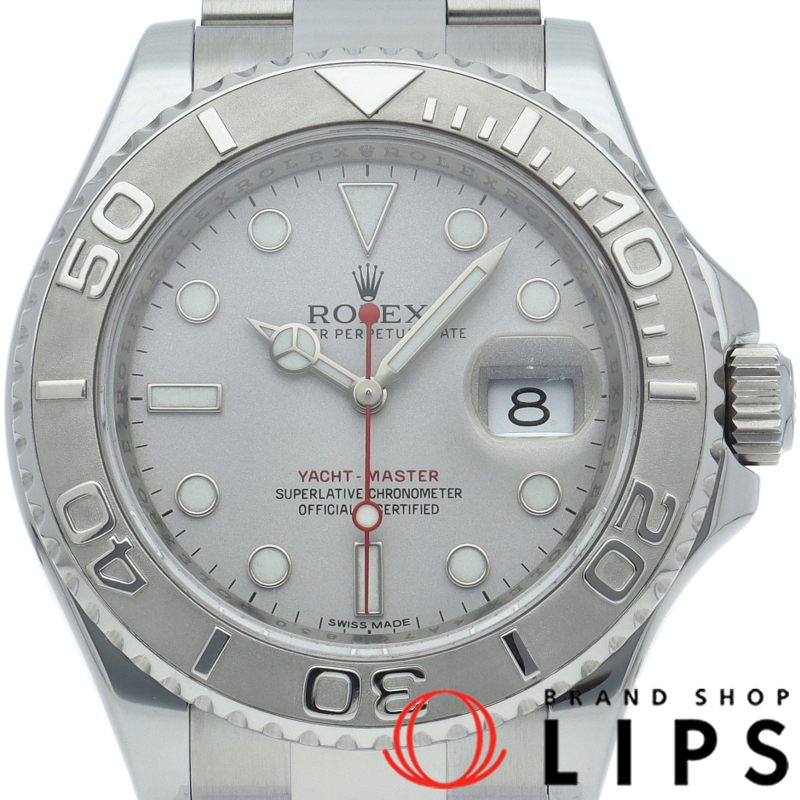 ロレックス ヨットマスター40 ウォッチ ロレジウム 116622 箱 保証書 国際サービス保証書 PT/SS メンズ時計 シルバ拍卖