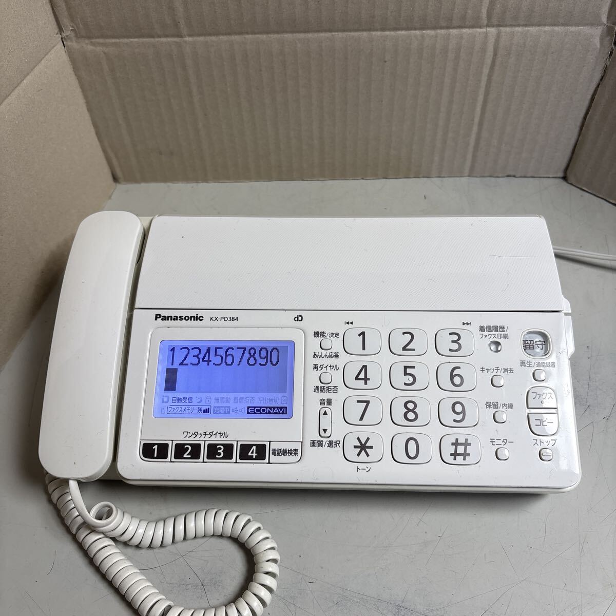 A223/KX-PD384 Panasonic ファックス電話機 中古 通電確認のみ拍卖