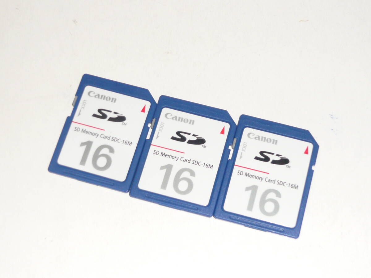 動作保証!Canon SDカード SDC-16M 16MB 3枚セット 安心の日本製拍卖