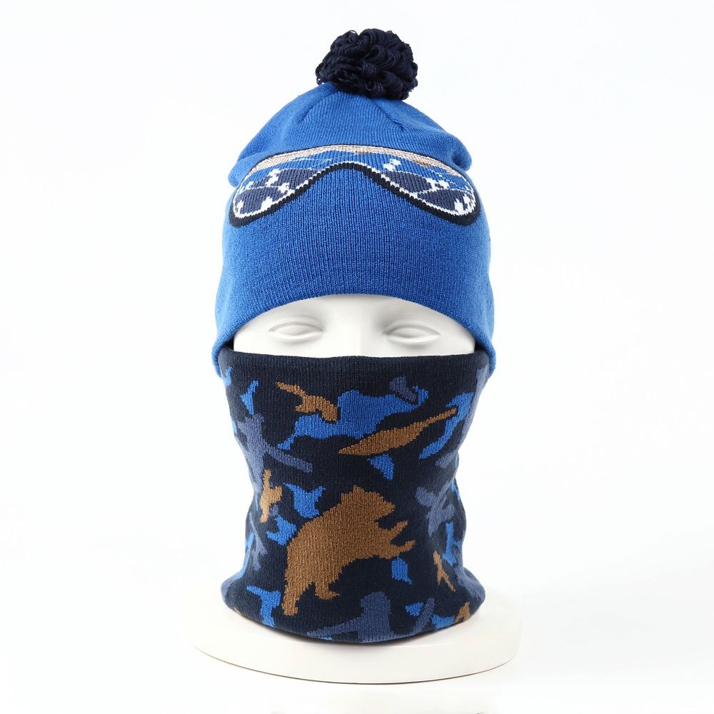 1096883-Columbia/キッズ ジュニア ユーススノウモアハットアンドゲイターセット ニットキャップ 子供拍卖