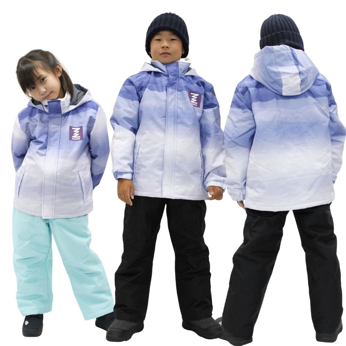 1525325-BANNNE/キッズ ジュニア スキーウェア上下セット スノーウェア スノーボードウェア/160拍卖