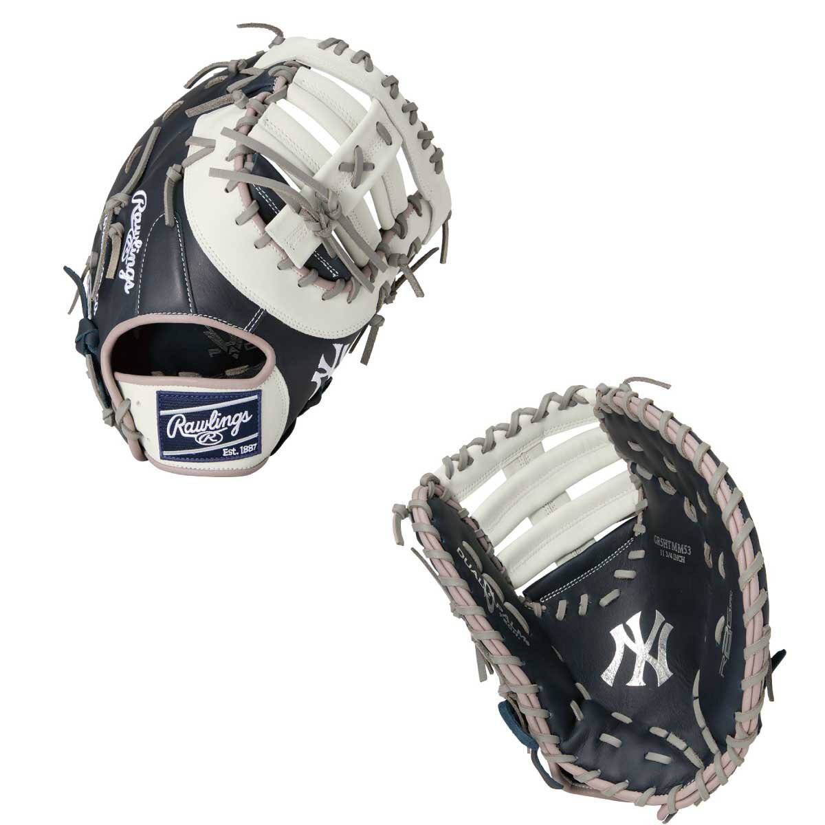 1681691-Rawlings/軟式ミット ハイパーテック MLBチーム M53 ファーストミット 野球グローブ/拍卖