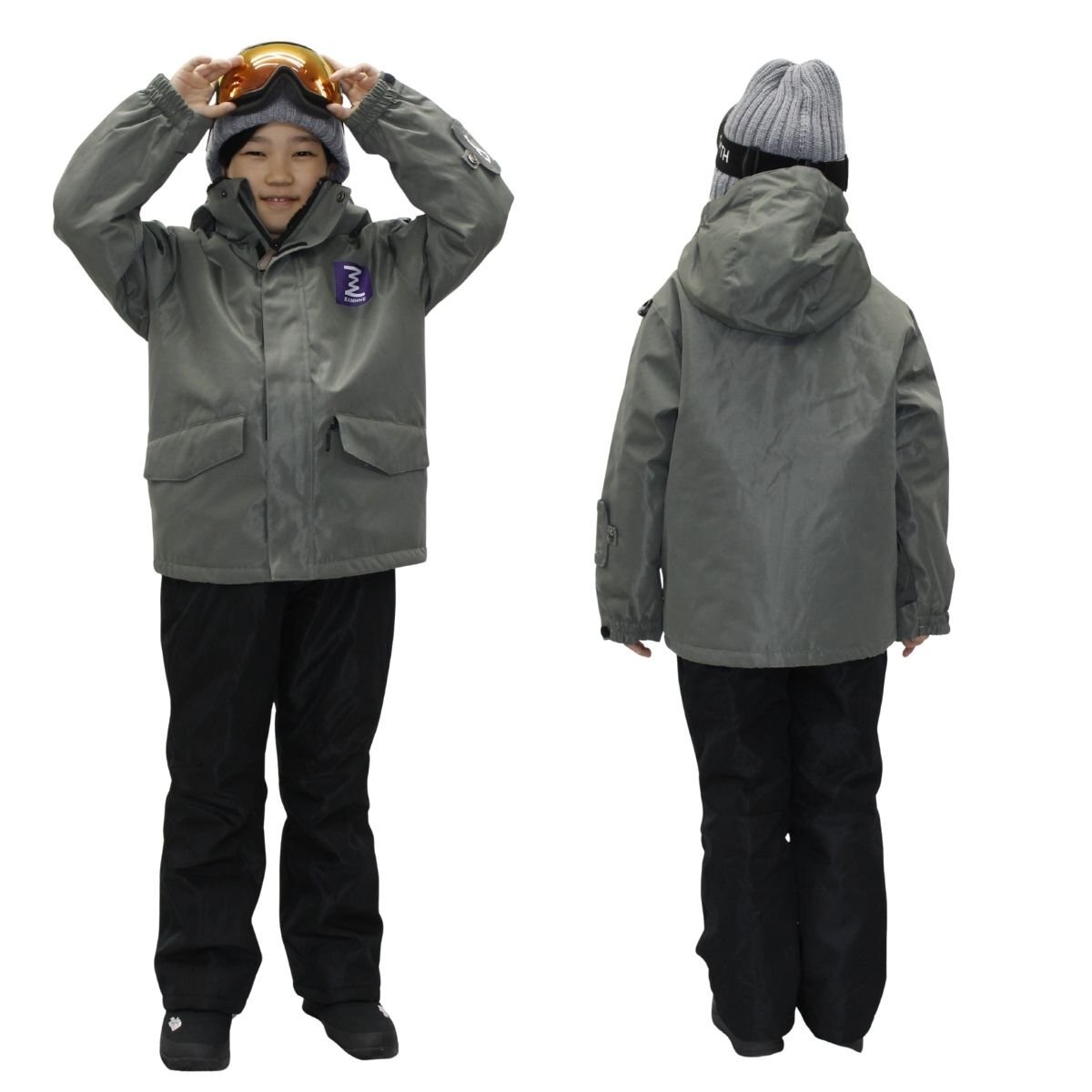 1543074-BANNNE/キッズ ジュニア スキースーツ スキーウェア 上下セット 子供用 耐水圧10000mm/140拍卖