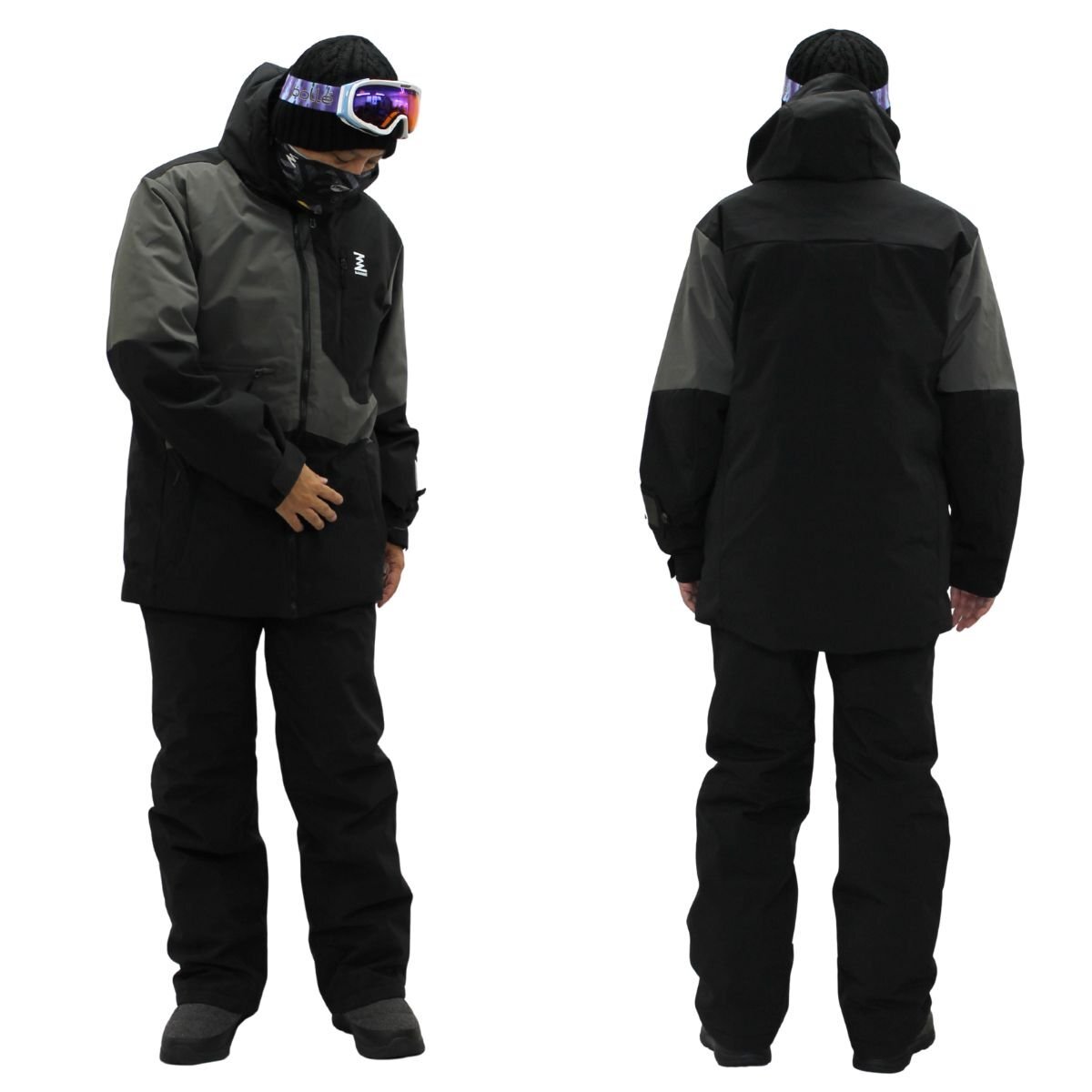 1784486-BANNNE/ユニセックス スキーウェア スノーウェア スノースーツ 上下セット 耐水圧10000mm/M拍卖