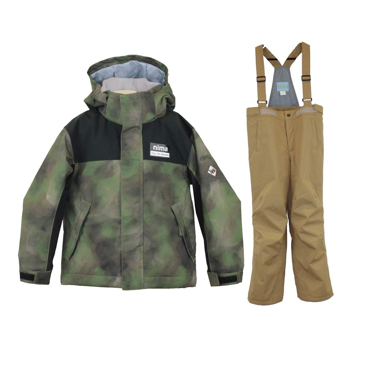 1545977-nima/キッズ スノーウェア スキーウェア 上下セット ボーイズ ガールズ 耐水圧10000mm/拍卖