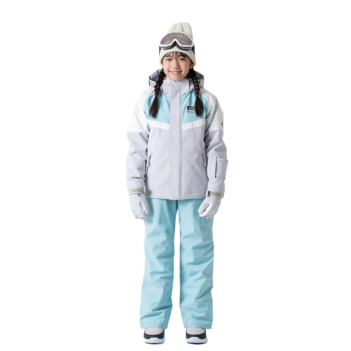 1690701-nima/キッズ ジュニア スキーウェア 上下セット 耐水圧10000mm 男の子 女の子/150拍卖