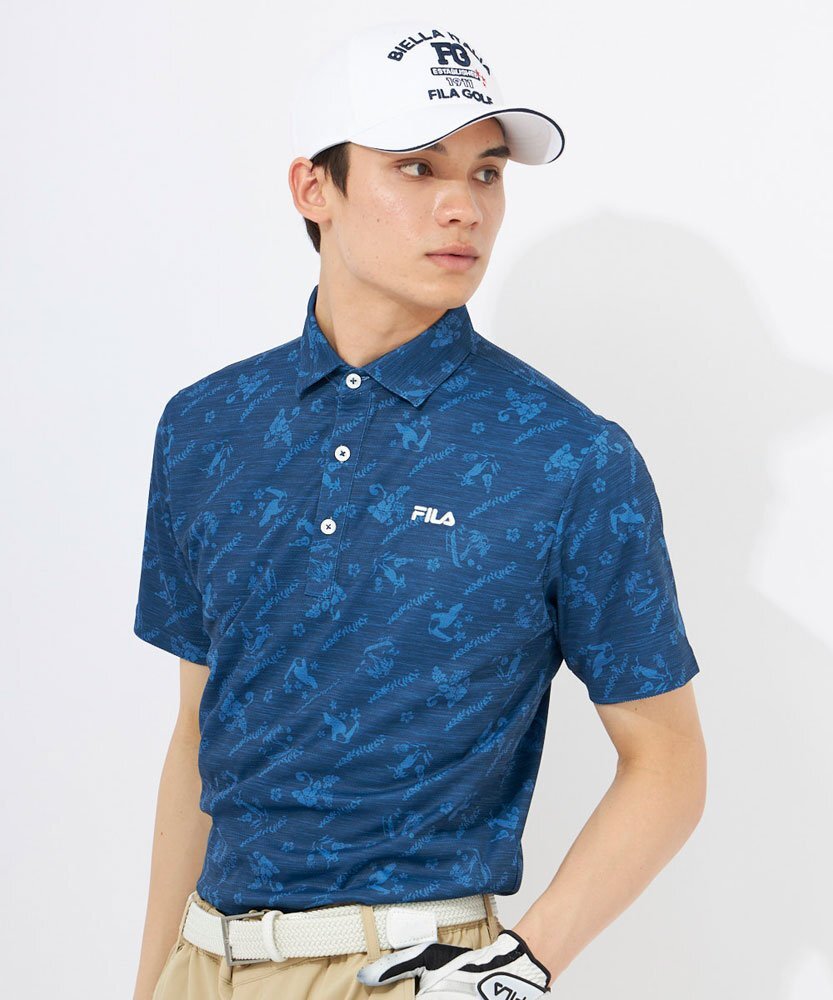 1511520-FILA/メンズ 半袖シャツ ゴルフウェア ポロシャツ トップス 吸汗速乾/L拍卖