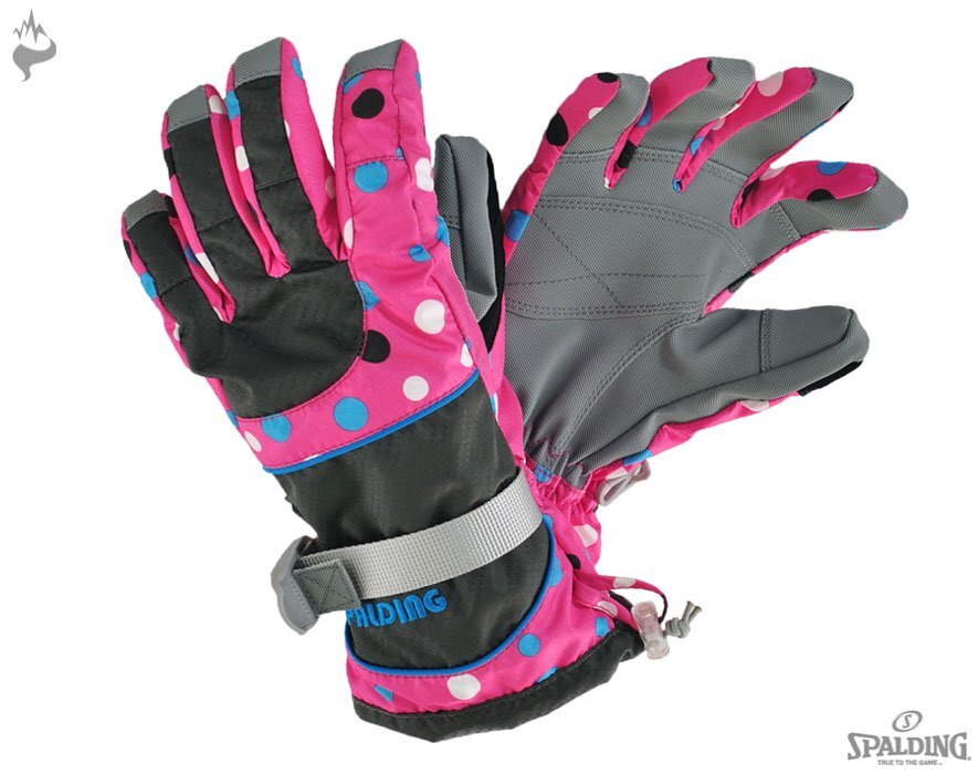 36867-SPALDING/レディース スキーグローブ フィルムインサート スノーグローブ ポルカ・ドット/L拍卖