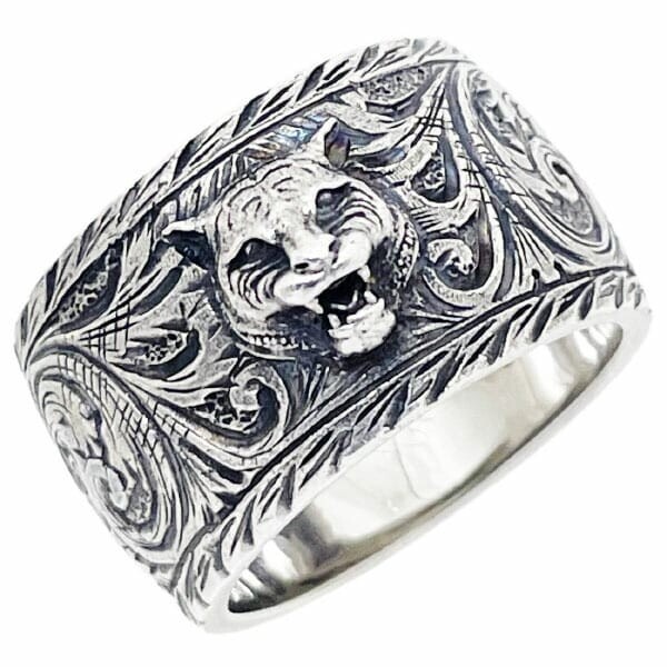 15814 グッチ 指輪 キャッドヘッド リング Ag925 SV925 シルバー サイズ22 約20.5号 433573拍卖