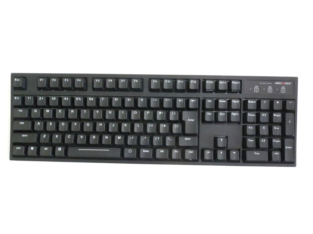 ARCHISS アーキス 赤軸 メカニカルキーボード DIPスイッチ付 テンキー有 askbp1401 ブラック ok5020226599拍卖