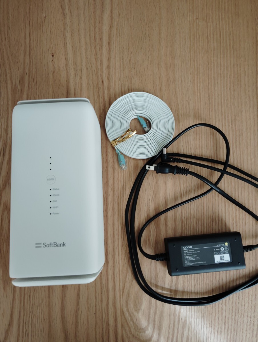 SoftBank air5 ソフトバンクエアー5 5G CKB01 OPPO製 本体、ACアダプター、LANケーブル拍卖