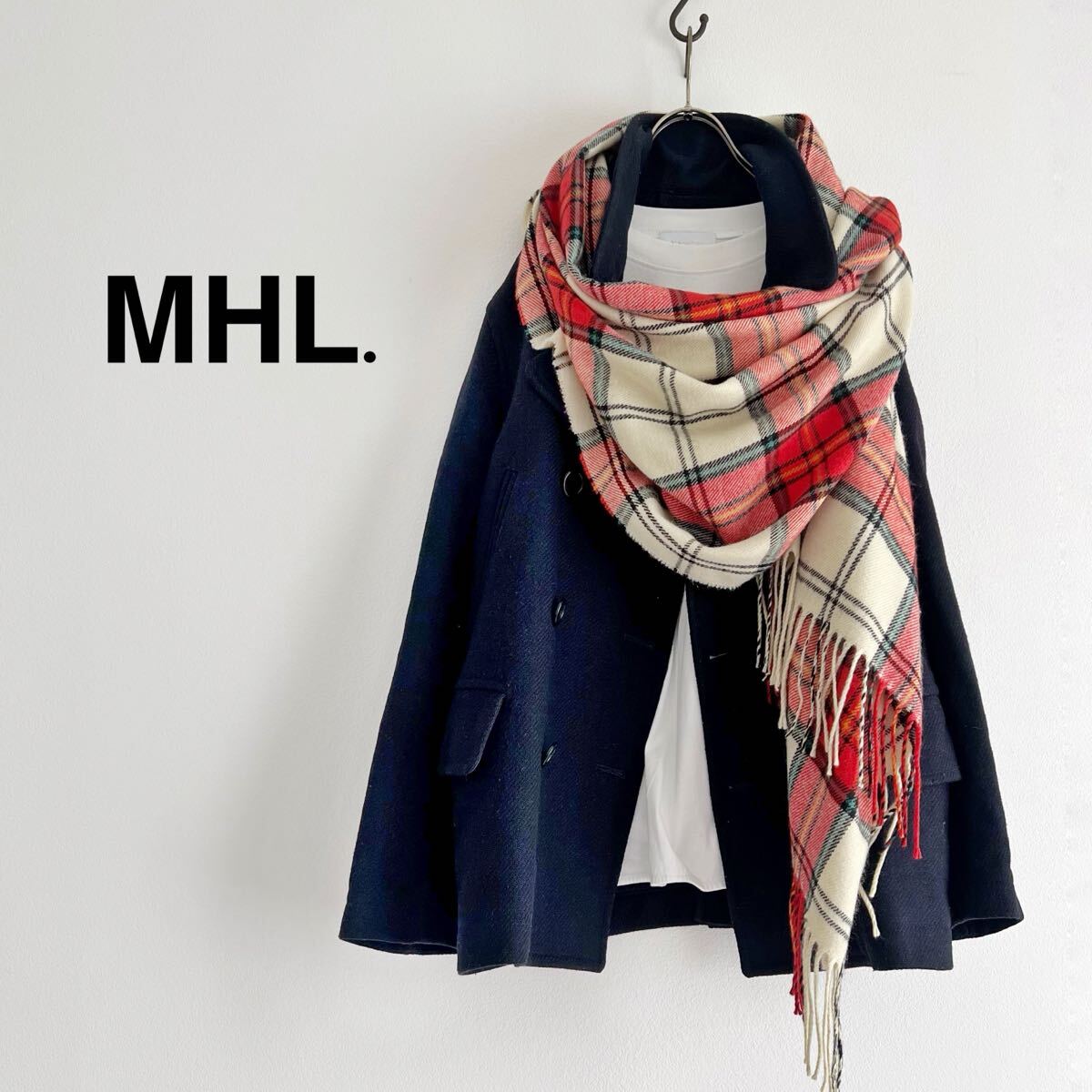 MHL. ウール ピーコート マーガレットハウエル レディース エムエイチエル ブラック拍卖