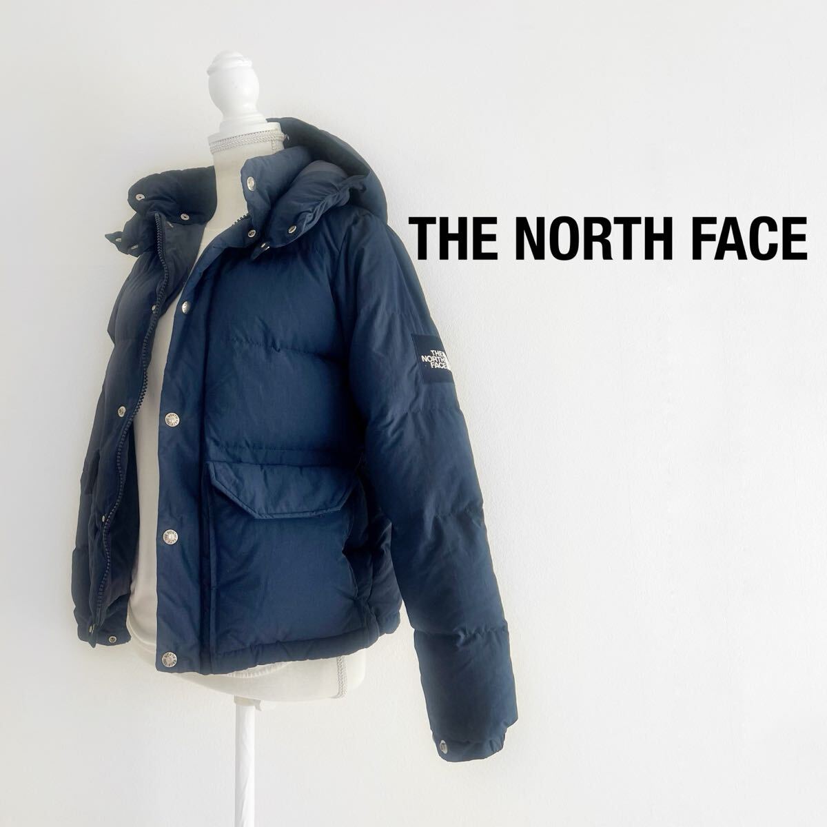 【定価4.8万】THE NORTH FACE ザ ノースフェイス PERTEX キャンプシェラショート ダウンジャケット コズミックブルー ネイビー レディース拍卖