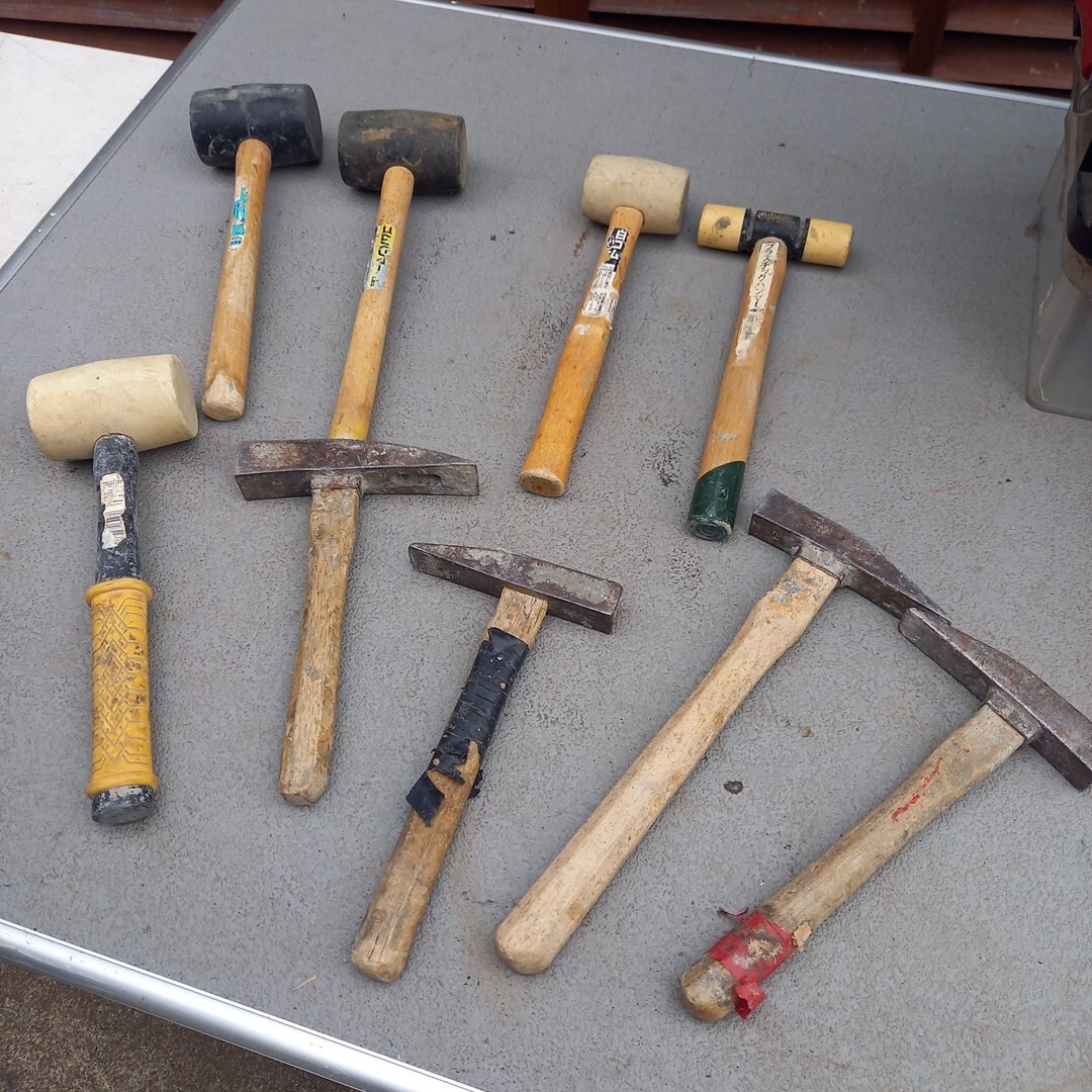 ハンマー 大工道具 金槌 工具 金づち トンカチ ゴムハンマー プラスチックハンマー ケレン ? まとめて 道具拍卖