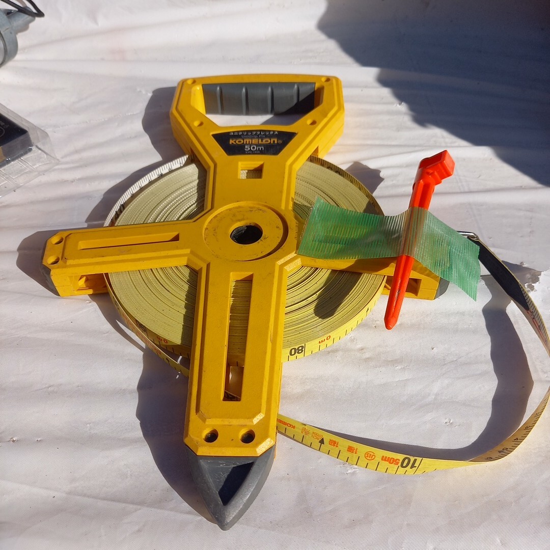 巻尺ユニグリップフレックス 50m komelon kmc-1800訳あり ハンドル紛失拍卖