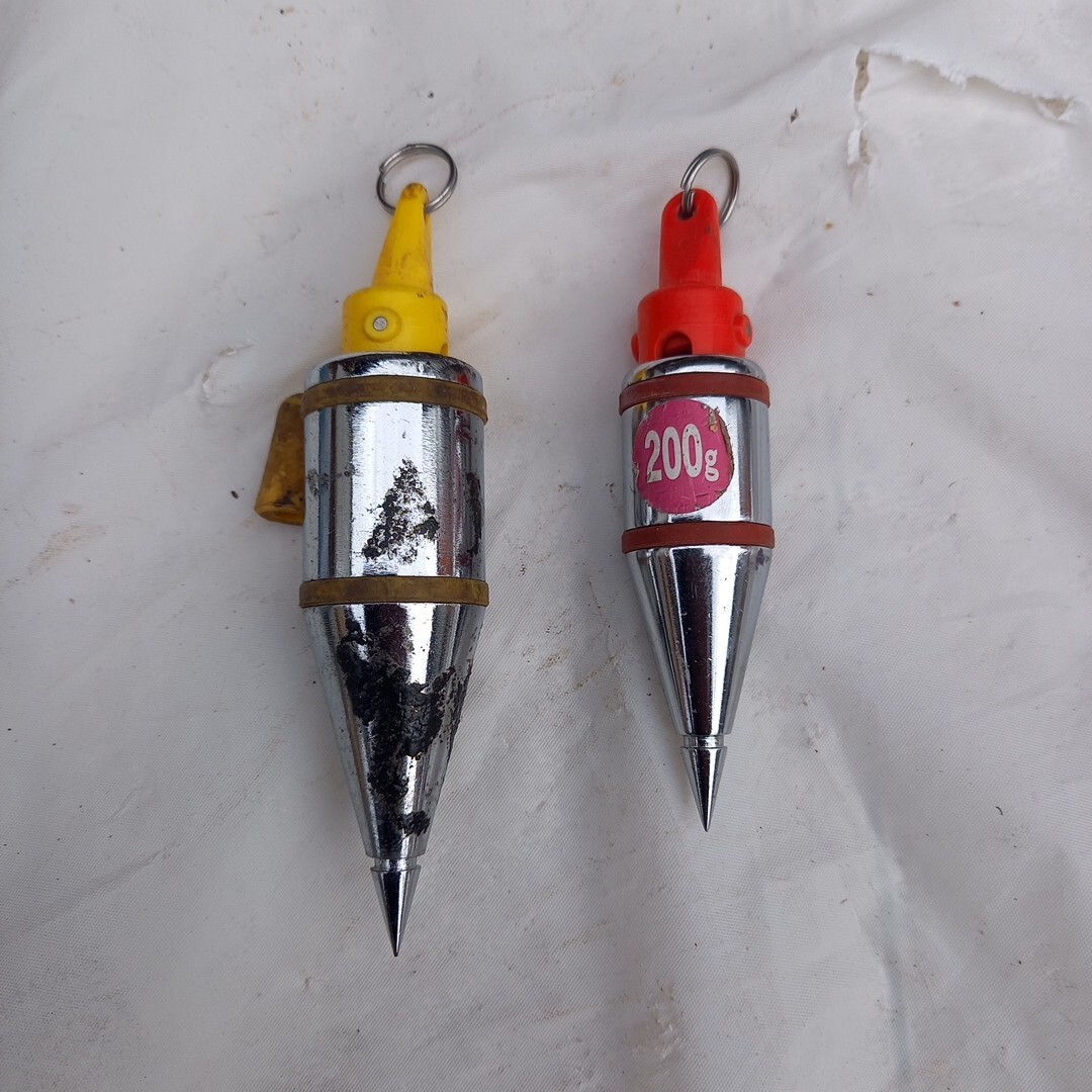 おもし 下げ降り 二点 まとめて 降り下げ さげふり 大工 建築 工事 工具拍卖