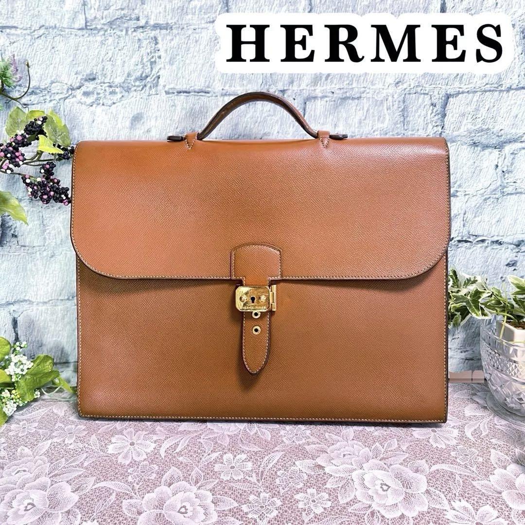 送料無料!ほぼ極美品★HERMES エルメス サックアデペッシュ PC収納可能★正規品拍卖