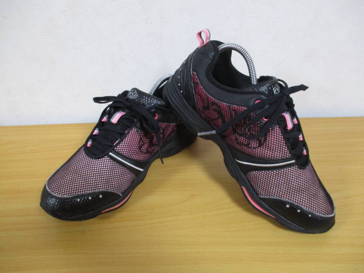 セダークレスト★<ウォーキング・シューズ>★24.5cm 黒・ピンク拍卖
