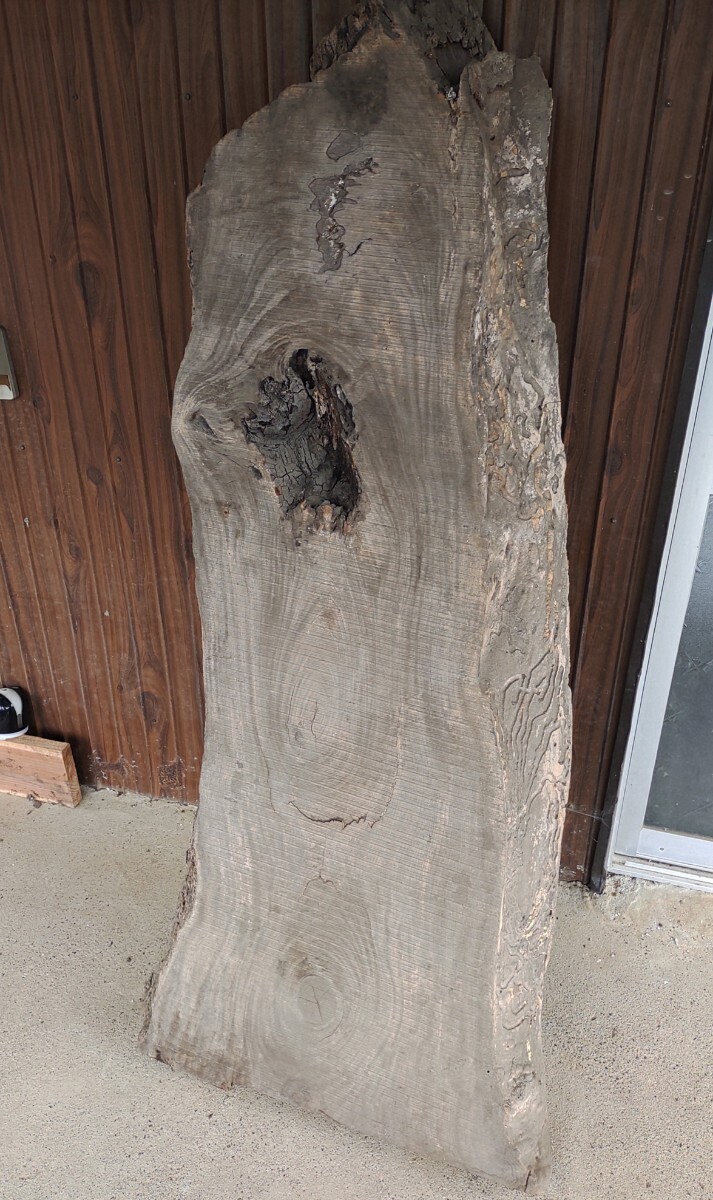 天然木一枚板 厚み90mm!乾燥材 無垢材 天板 DIY(欅と推測)拍卖