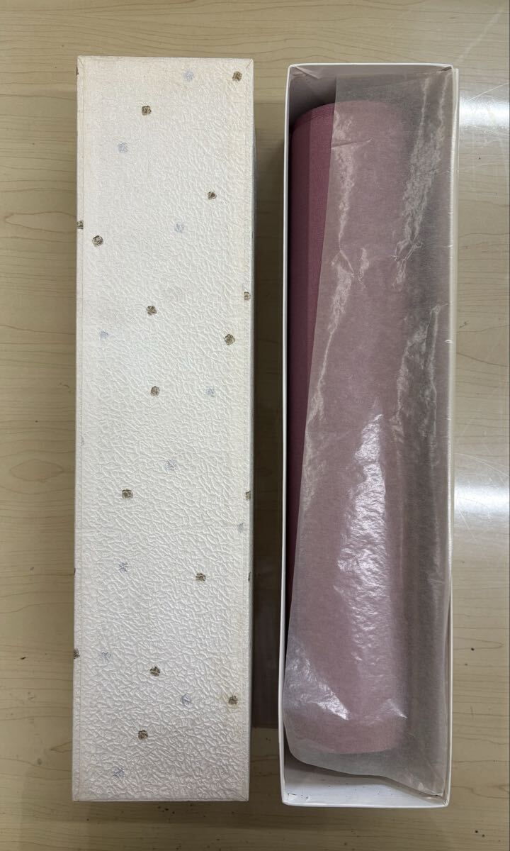 未使用/保管品◆草木染・絹100%・反物 実寸幅約36.5cm◆拍卖