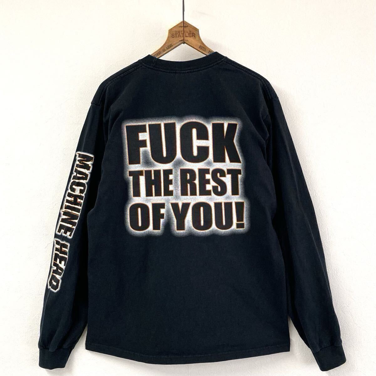 00s【MACHINE HEAD】”FUCK THE REST OF YOU!” ロンT size L 2000年製/マシーンヘッド 長袖Tシャツ ヘヴィメタル バンド Lamb of God 90s拍卖
