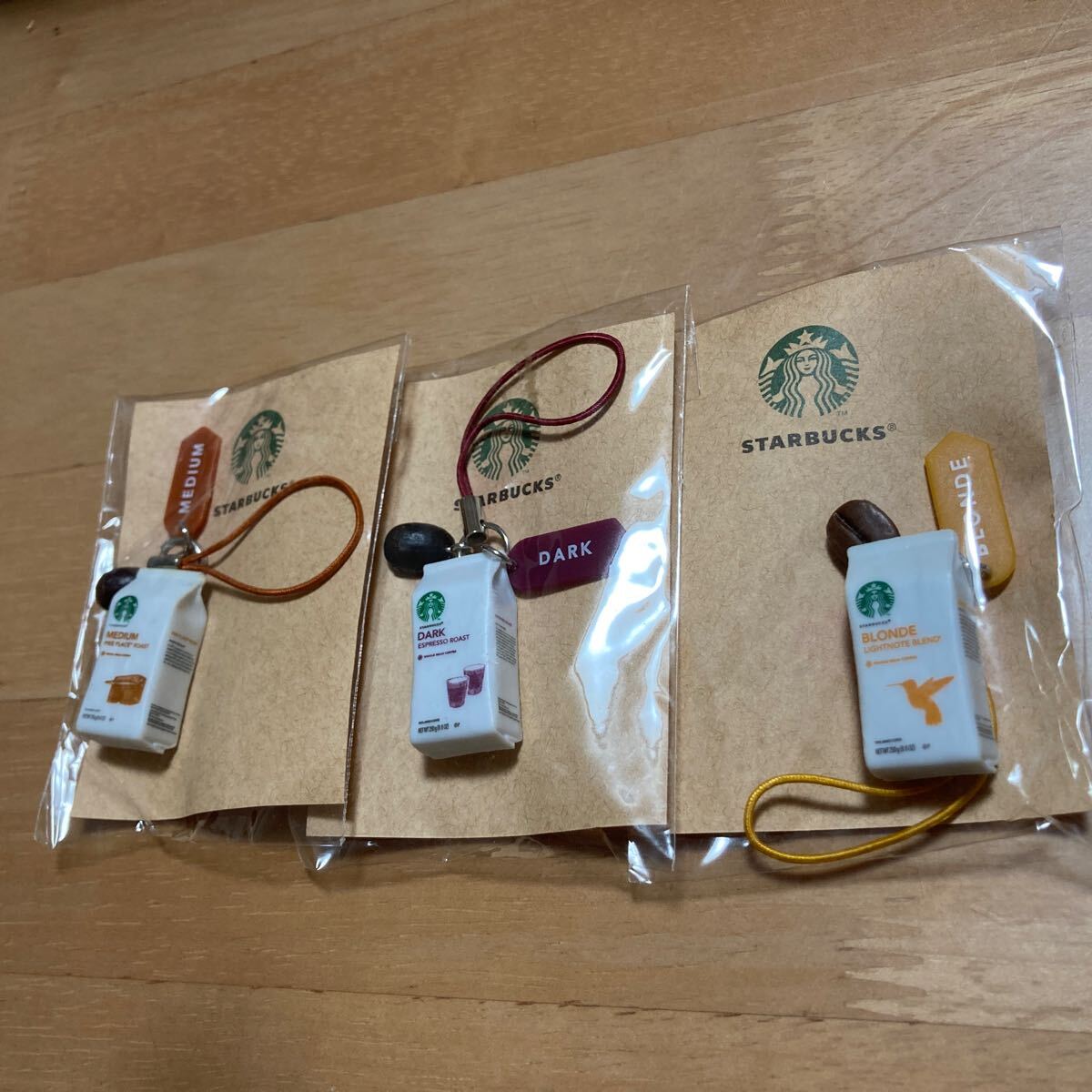 スターバックス ストラップ コーヒー豆3点拍卖