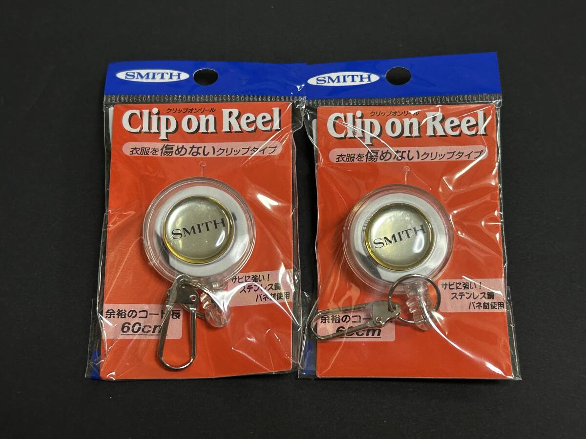 D ■■ 新品 難あり スミス クリップオンリール スケルトンクリアー コード長さ 60㎝ 2個セット Clip on Real SMITH ■■ S1.05拍卖