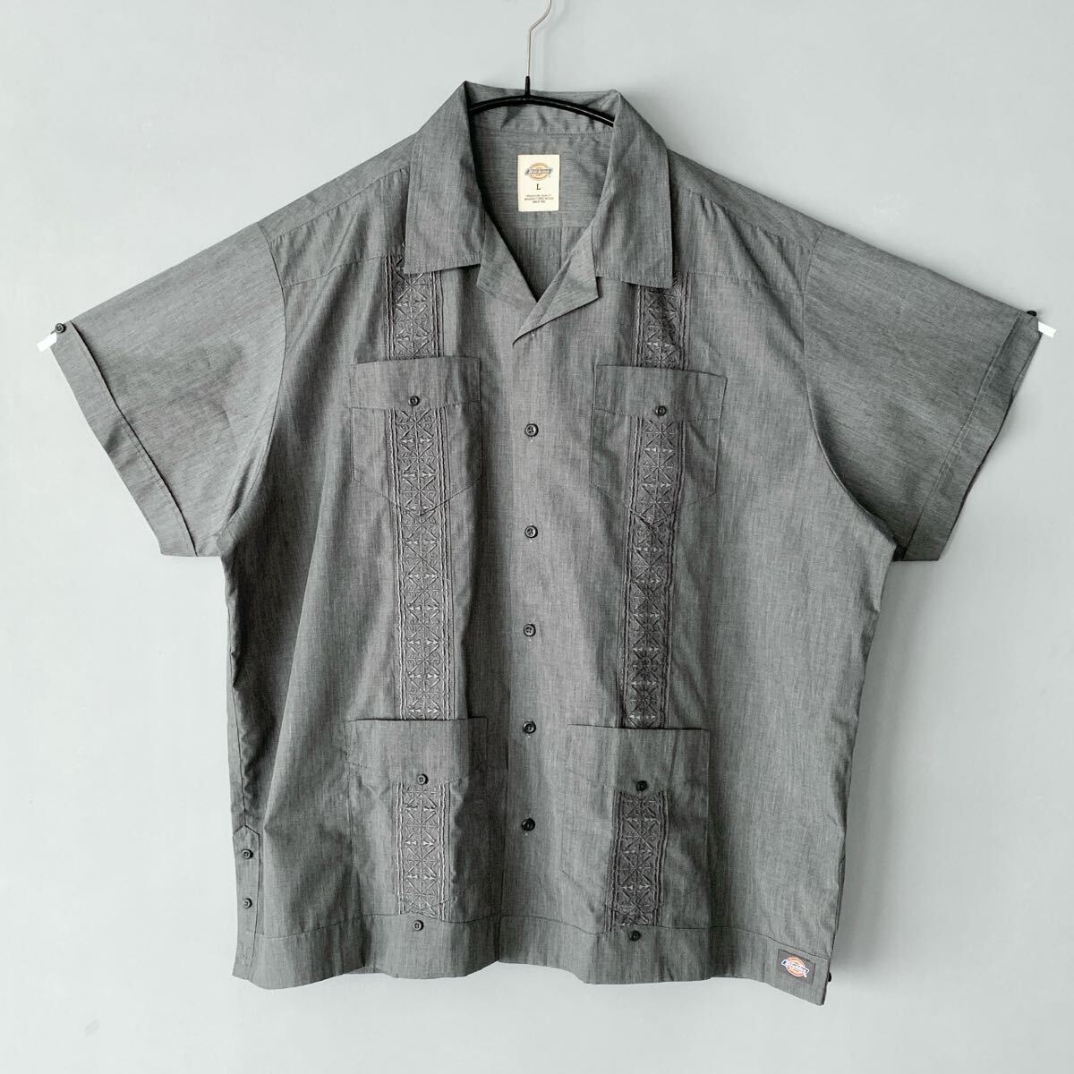 BEAMS x ESOW x DICKIES キューバシャツ 半袖 ビームス L ディッキーズ 灰色 グレー ワークシャツ拍卖