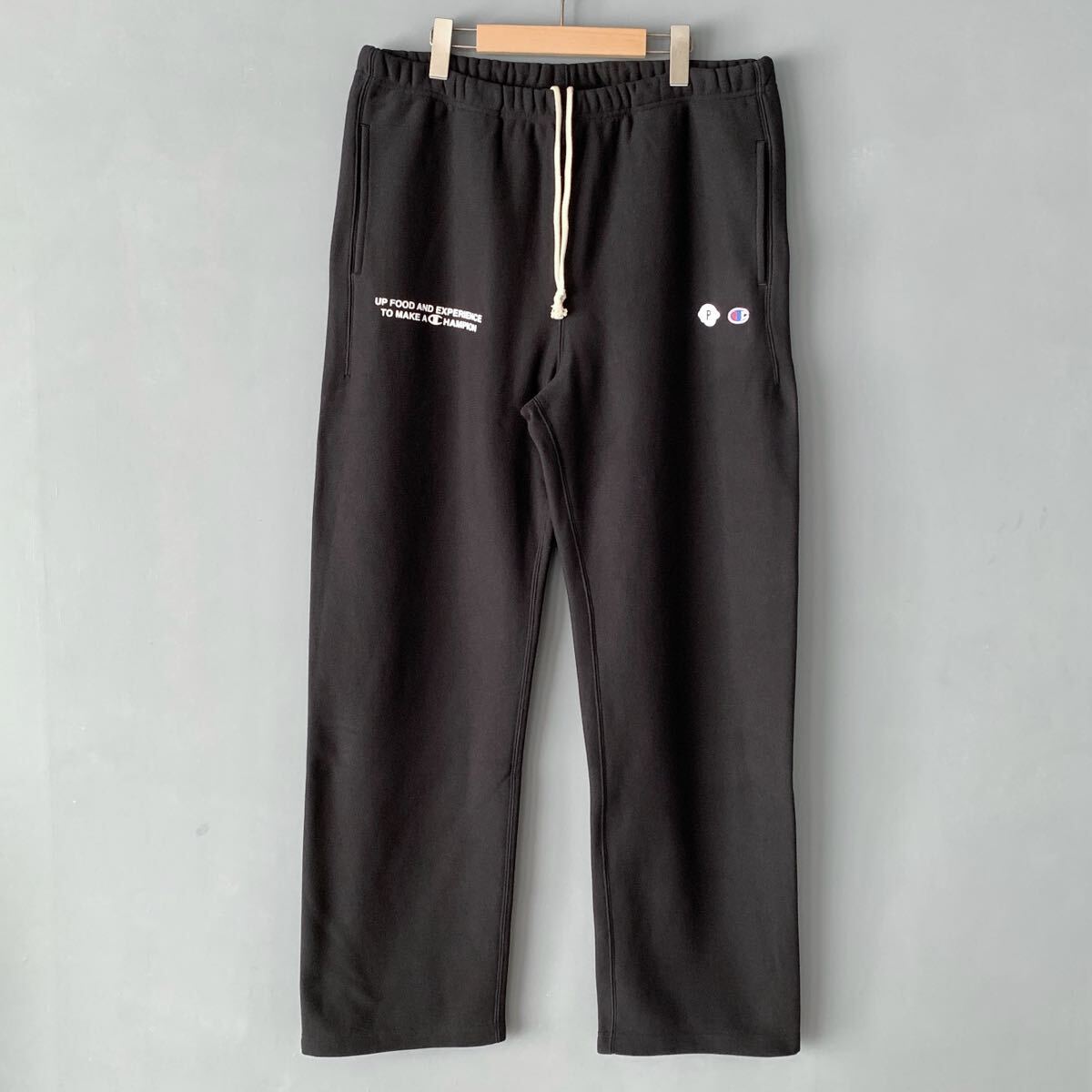 BEAMS x PAPERBOY x CHAMPION スウェットパンツ 黒 ブラック XL ビームス ペーパーボーイ チャンピオン拍卖