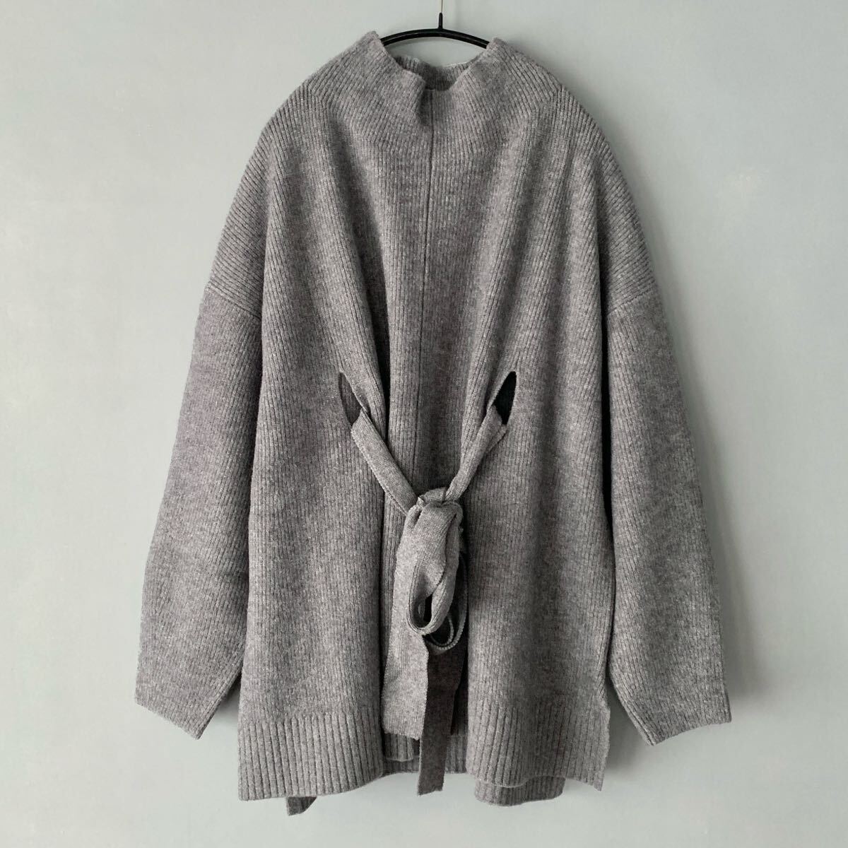 CADUNE 畔編みワイドニット グレー カデュネネ セーター ゆったり拍卖