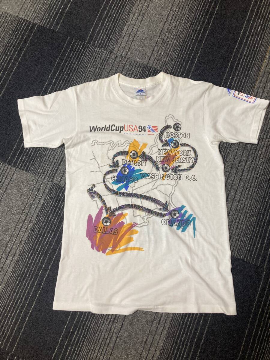 World Cup USA 94' // 1994年 アメリカW杯 ワールドカップ USA サッカー T シャツ // APEX ONE Size:M // MADE IN U.S.A. ★ ビンテージ拍卖