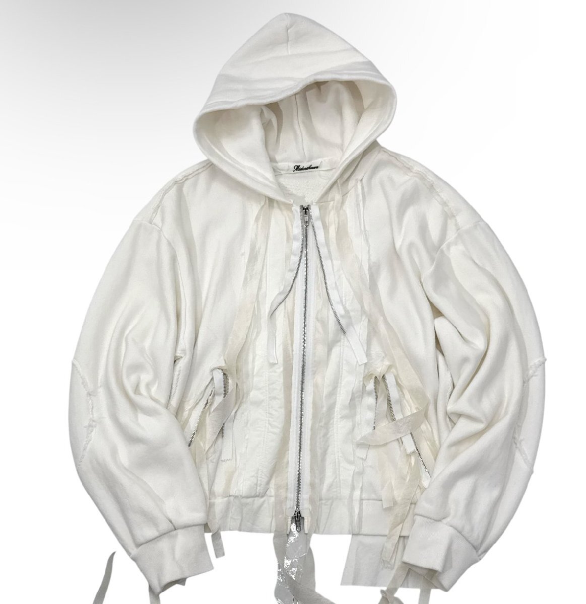 Midorikawa Full Zip Sweat Hoodie sizeS WHITE ミドリカワ スウェット フーディ ダブルジップアップ パーカー拍卖