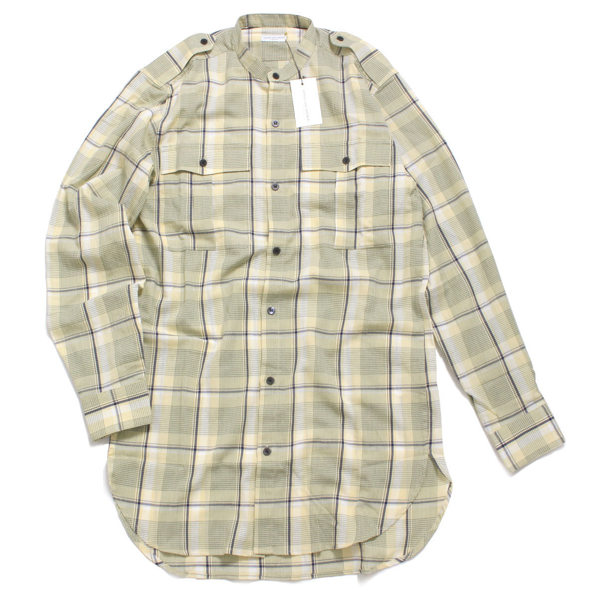 【タグ付き・新品・定価71,500円】DRIES VAN NOTEN COLE BIS 2210 M.W.SHIRT 44ドリスヴァンノッテン バンドカラーロングシャツ拍卖