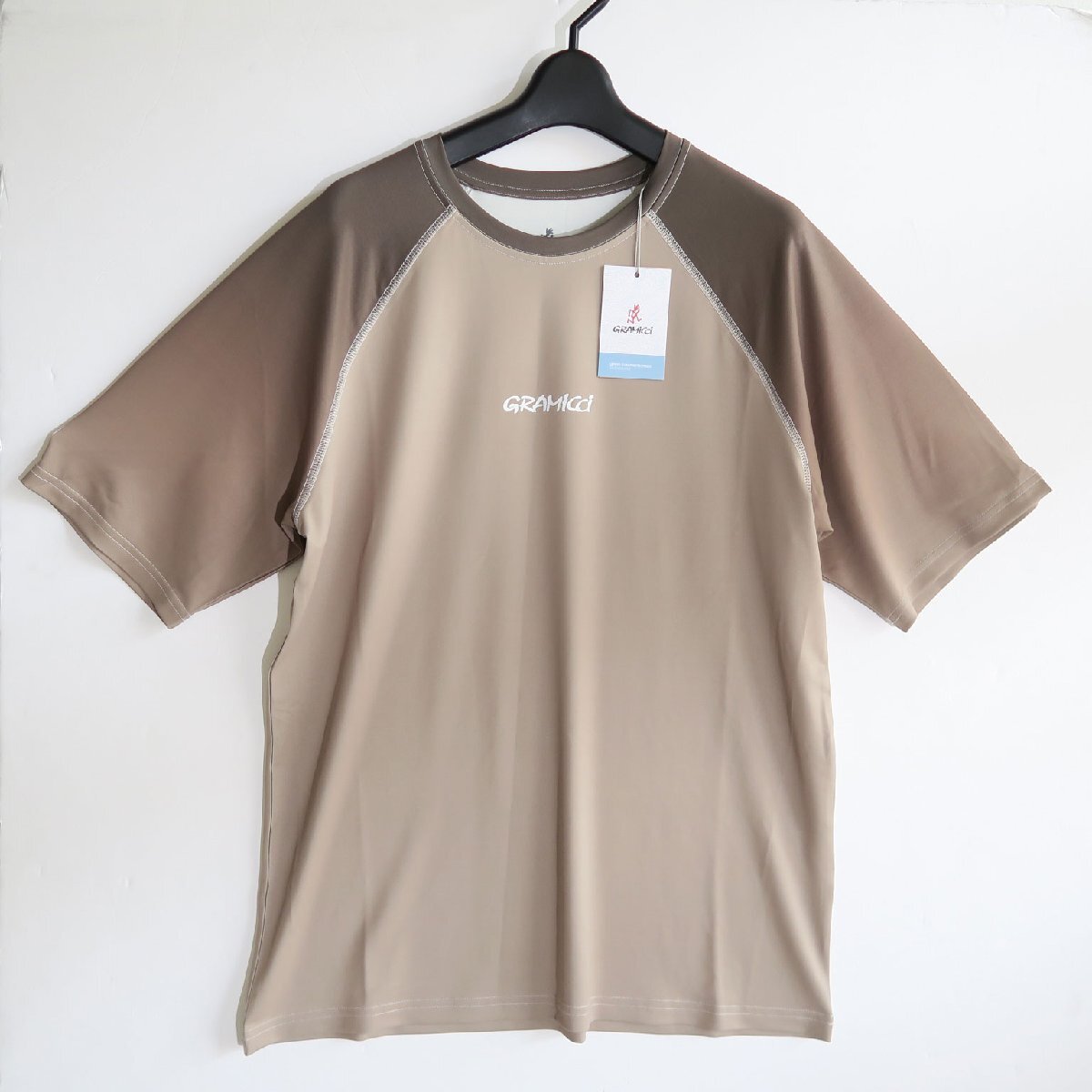 25ss【新品・定価7,700円】GRAMICCI UPF-SHIELD SHORT SLEEVE TOP L UNISEX COFFEE G5SU-T053 グラミチ UPFシールド半袖トップ Tシャツ 拍卖